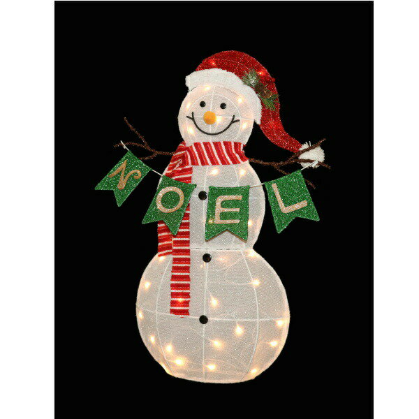 【ポイント最大29倍 ※要エントリー】LEDファブリックNOELスノーマン 2D WG-2786 友愛玩具 クリスマス イルミネーション 飾り