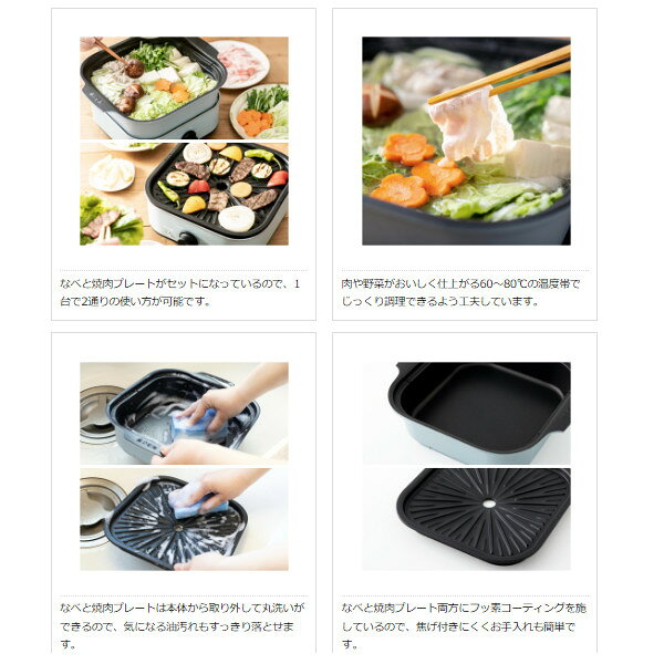 【ポイント最大30倍 ※要エントリー】ピーコック コンパクトグリル鍋 WGV-A60 ASM ...