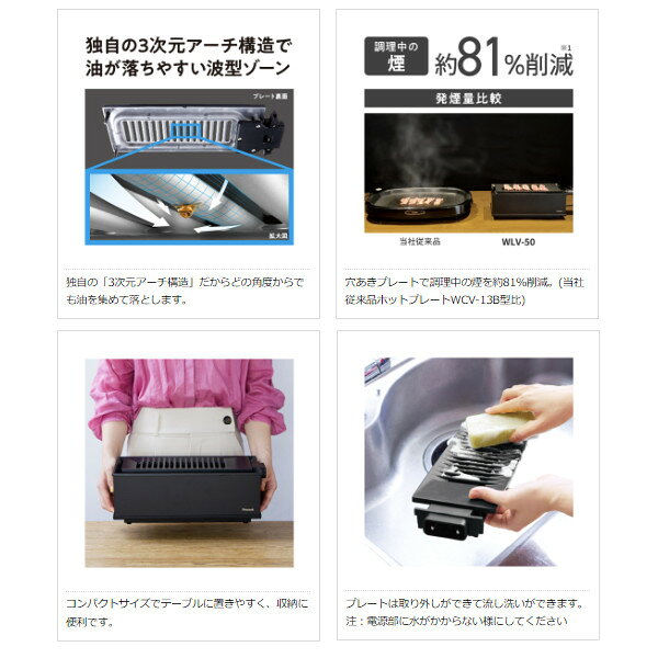ピーコック DINING炉端 WLV-50 B 炉端焼き ロースター 焼肉 グリル ホットプレート...