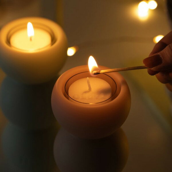 【ポイント最大30倍 ※要エントリー】offti キャンドルホルダー モコ ペールブラウン CCO 06664101 ペガサスキャンドル オフティ アロマキャンドル リラックス おしゃれ プレゼント ギフト