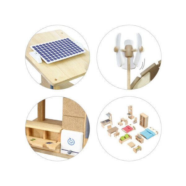 家具付きグリーンドールハウス 7156 プラントイ PLANTOYS ごっこ遊び 木のおもちゃ 木製玩具 知育玩具 ギフト プレゼント 2