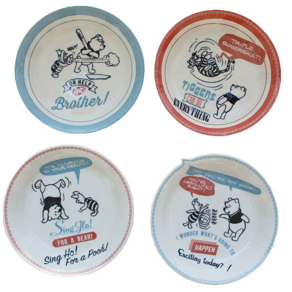 【ポイント最大29倍 ※要エントリー】プレート 4Pセット くまのプーさん D-WP35 52952 maebata ディズニー Disney お皿 かわいい ...