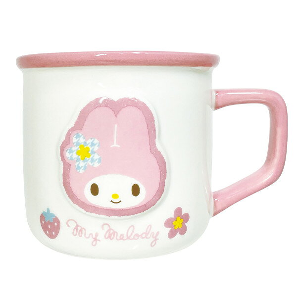 Mug Cup - 【ポイント最大30倍 ※要エントリー】ホーロー風マグ カオハナ マイメロディ SAN4548-3 サンアート sunart 310ml マグカップ コップ おしゃれ かわいい ギフト プレゼント サンリオ sanrio