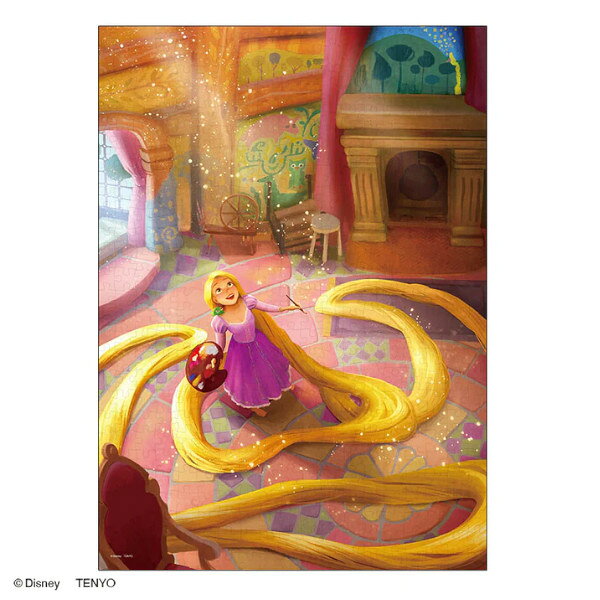 プラスマート 楽天市場店の500ピース ジグソーパズル ディズニー 塔の上のラプンツェル 想いを描いて… 35x49cm D-500-633 テンヨー Tenyo ギフト プレゼント Disney｜アングル2