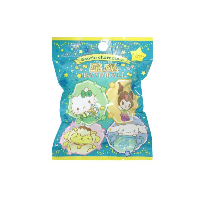 商品名サンリオキャラクターズ 星座 season03 バスボール 601-6409商品説明自分の星座を探してね！ 全部で4種類 ※いずれか1つがはいっています(種類は選べません)。 ・ハローキティ(射手座) ・シナモロール(水瓶座) ・ポムポムプリン(山羊座) ・クロミ(魚座)商品詳細・パッケージサイズ ：約W110×H145×D60mm ・個装重量 ：約96g ・原産国：中国 ・マスコット素材：TPR ・りんごの香りJANコード4525636354106備考(C)2026 SANRIO CO.,LTD.（バスタイム 入浴剤 バスボム お風呂嫌い 親子 家族 おもちゃ 香り プレゼント ギフト更新日：2026/06/17）何が出るかはお楽しみ！ サンリオキャラクターズ 星座 season03 バスボール 601-6409