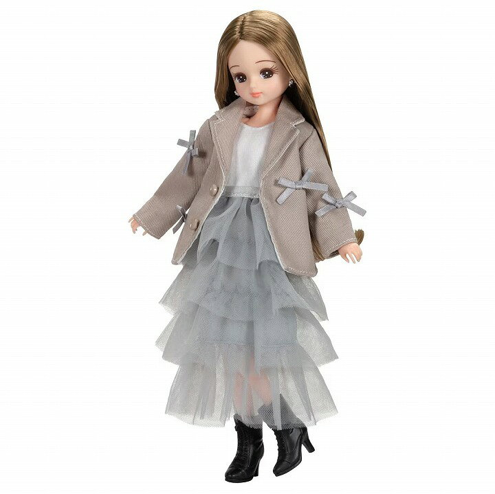 商品名リカちゃん LD-27 フリルフルール タカラトミー ギフト プレゼント おもちゃ 着せ替え人形商品説明ポージングを自由自在に楽しめる、リアルクローズの大人フェミニンなリカちゃん シャープなジャケットに、リボンとトレンドのチュール4段フリルスカートを合わせた華やかなスタイル。ロングヘアが引き立つ、大人のモードフェミニンファッションです。 「ネオリカボディ」は肩、股関節、膝、手首、足首を動かすことができます。 肩をすくませたり、足を内股にしたり、膝を曲げて座らせるなど様々なポージングが可能です。 ※通常のリカちゃんとは異なる「ネオリカボディ」を使用しています。ポージングをお楽しみいただける仕様のため、衣装によっては着せにくい場合がございます。商品詳細・電池：電池不要 ・パッケージサイズ：W125×H265×D42mm ・対象年齢：8歳〜 ・商品内容：人形(リカちゃん）※ネオリカボディ(1)、アウター(1)、ワンピース(1)、下着(1)、イヤリング(1)、クツ(1) ・著作権：(C)TOMYJANコード4904810084921（リカちゃん LD−27 フリルフルール タカラトミー リカちゃん おもちゃ 玩具 プレゼント ギフト 着せ替え人形 ドール お人形 女の子）大人フェミニンをまとうリカちゃん リカちゃん LD-27 フリルフルール タカラトミー