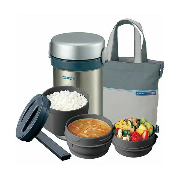 【特典:ステンレスボトル洗浄剤付き】象印 ステンレスランチジャー お・べ・ん・と SL-NC09 ST 840ml ステンレスシルバー お弁当 ランチボックス