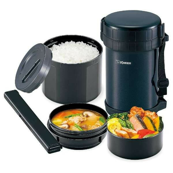 【特典:ステンレスボトル洗浄剤付き】象印 ステンレスランチジャー お・べ・ん・と SL-XE20 AD 1470ml ネイビー お弁当 ランチボックス