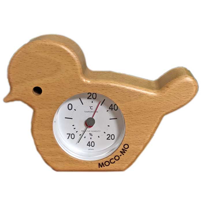 《訳あり》モコモ温湿度計ことり日本製