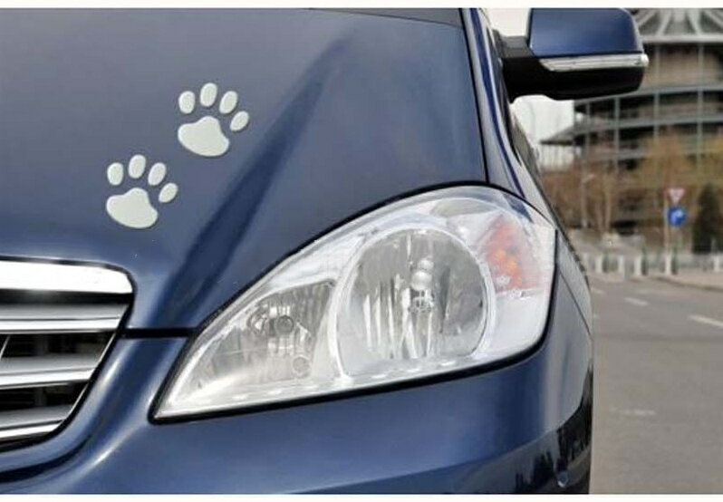 送料無料 ステッカー 車用ステッカー キズ隠し カーステッカー カー用品 足跡ステッカー 肉球ステッカー 立体ステッカー 可愛い 面白い シール