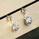 送料無料 ピアス レディース アクセサリー 小物 雑貨 キラキラ 星 シンプル 上品 シルバー かわいい 揺れる プレゼント