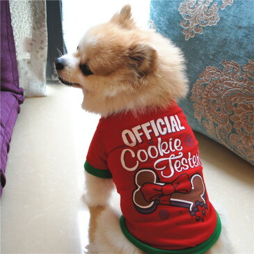 送料無料 ペットウェア ドッグウエア Tシャツ 半袖 ペット用 犬用 猫用 洋服 犬服 カットソー プリント クッキー 英字 おしゃれ 可愛い かわいい ドッグウェア キャットウェア 小型犬 犬の服 イヌ用 いぬ用 ネコ用 ねこ用 アルファベット 英語