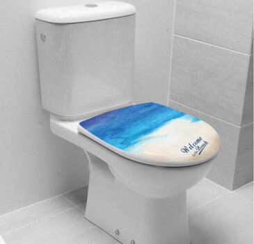 送料無料トイレステッカー WCステッカー 便座シール ウォールステッカー ウォールシール トイレ用 便器の蓋 トイレデコレーション DIY 壁装飾 PVC 貼ってはがせる 防水 オシャレ アヒル 海 花