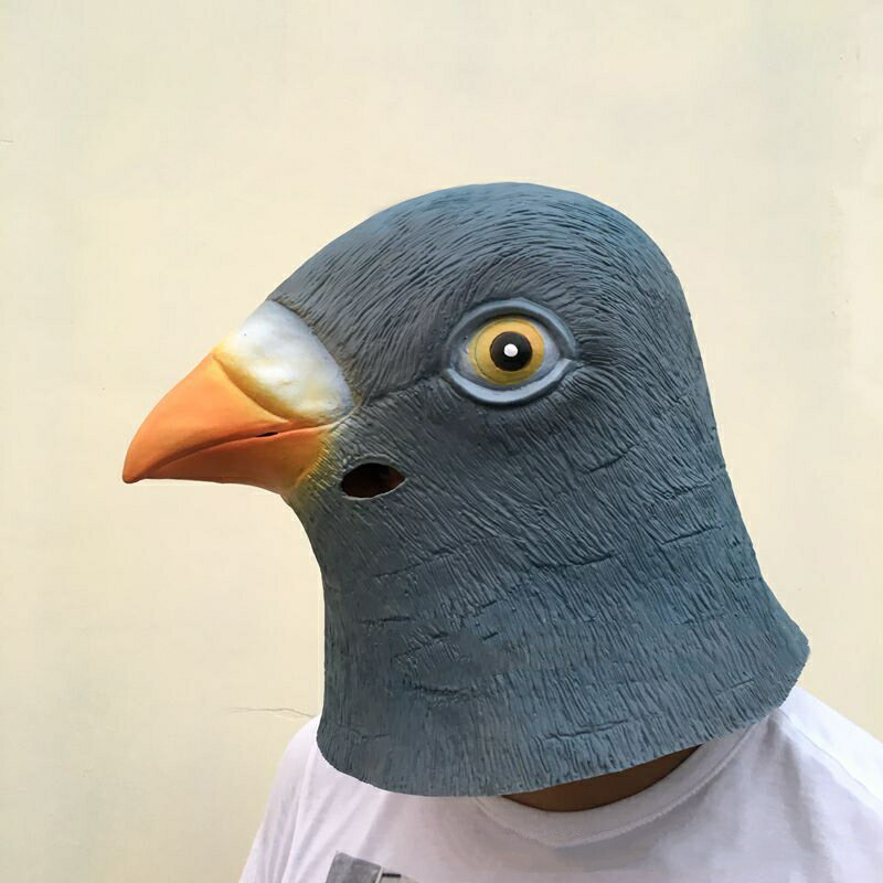 送料無料 フルヘッドマスク ラバーマスク 被り物 かぶりもの 仮面 お面 コスプレ コスチューム ハロウイン イベント 鳩 ハト 鳥 トリ アニマル 余興 仮装 変装 パーティーグッズ 小道具 小物 出し物アイテム リアル 面白グッズ なりきりグッズ フのサムネイル