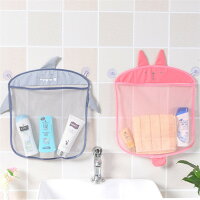 送料無料 浴室収納ネット メッシュ 収納袋 収納バッグ 吸盤式 お風呂場 バスルーム 洗面所 キッチン 台所 おもちゃ入れ トイバッグ 整理整頓 すっきり収納 可愛い かわいい アニマル 動物 クマ ウサギ サメ バス用品 バスグッズ 日用品 雑貨 小物