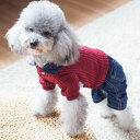 カバーオール 犬服 ドッグウエア ツナギ ニット デニム シ...
