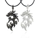 送料無料 シルバー風ネックレス シルバー風アクセサリー ドラゴン 龍 竜 ネックレス アクセサリー 合金 メッキ 男性 メンズ 男っぽい 日常 カジュアル お出...