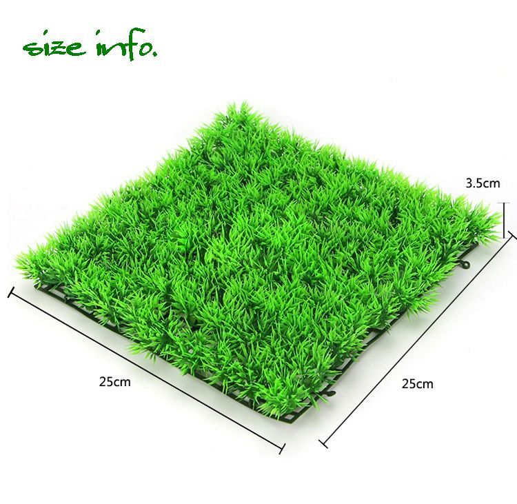 送料無料 人工水草 人工プラスチック芝生 人工芝 25×25cm 水槽用 グリーングラス ...