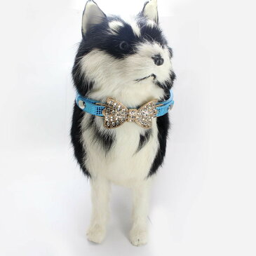 送料無料 首輪 犬 猫 ペット用 蝶ネクタイ ネクタイ カラフル ストーン チョーカー 調節可 ペットグッズ ペット用品 ウェア 散歩 散歩グッズ ドライブ