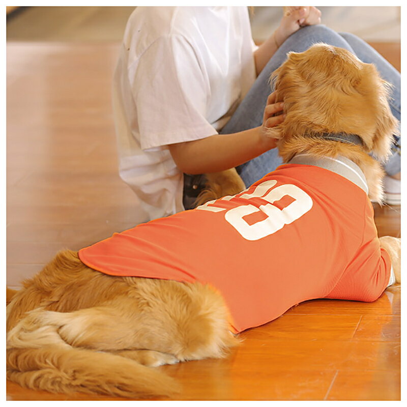 送料無料ペット服 犬服 ドッグウェア 夏服 大型犬 半袖 ゴールデンレトリバー ハスキー かわいい スポーツウェア 背番号 23 3XL 4XL 5XL 6XL 7XL