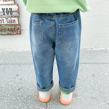 送料無料デニムパンツ ジーンズ ジーパン 長ズボン ロングパンツ 80-130cm ボトムス キッズ 子供 男の子 女の子 カジュアル
