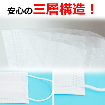 送料無料即納 在庫あり 不織布マスク 使い捨てマスク 50枚入り プリーツ式 3層構造 3層フィルター ノーズワイヤー 白 青 レギュラーサイズ 大人用 男女兼用 ユニセックス レディース メンズ 女性用 男性用 婦人用 紳士用 50枚セット 在庫有