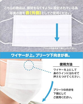 送料無料不織布マスク 使い捨て 50枚入り プリーツ式 三層構造 PM2.5対策 花粉症 飛沫 黄砂 埃 レギュラーサイズ ノーズワイヤー 箱入り 大人用 白 男女兼用 ユニセックス レディース メンズ 女性用 男性用