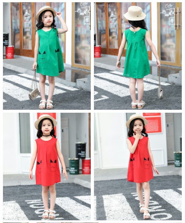 送料無料 ワンピース ノースリーブ キッズ ジュニア 子供服 女児 女の子 ラウンド...