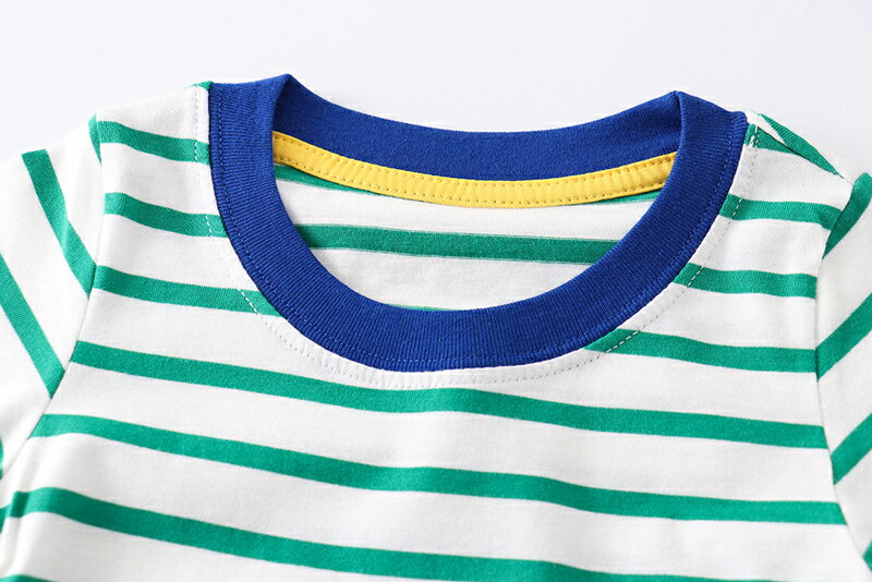 送料無料 Tシャツ カットソー 半袖 キッズ ベビー 男の子 女の子 丸襟 アップリケ 犬 ドッグ ボーダー柄 シンプル カジュアル おしゃれ かわいい お出かけ 子供用 子供服 80-130cm