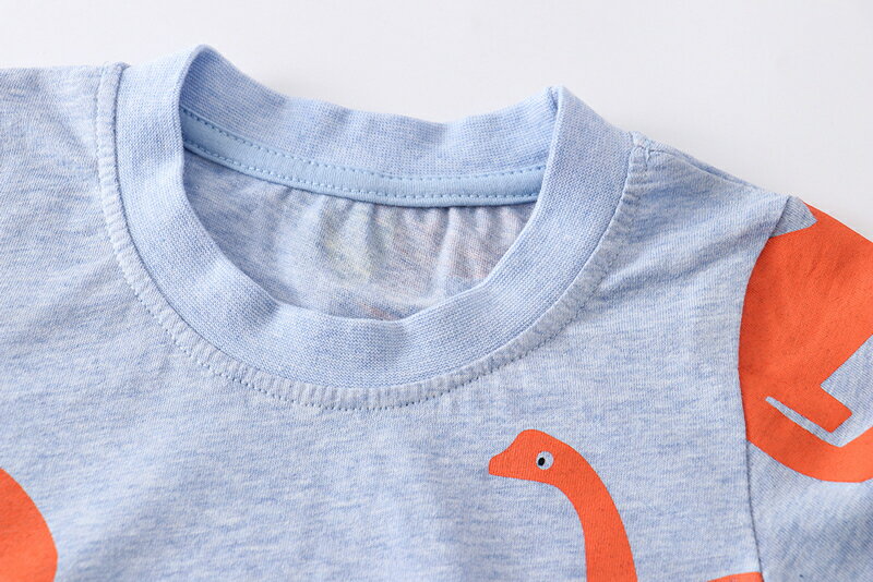 送料無料 Tシャツ カットソー 半袖 キッズ ベビー 男の子 丸襟 プリント柄 恐竜 ダイナソー シンプル カジュアル おしゃれ かわいい お出かけ 子供用 子供服 80-130cm