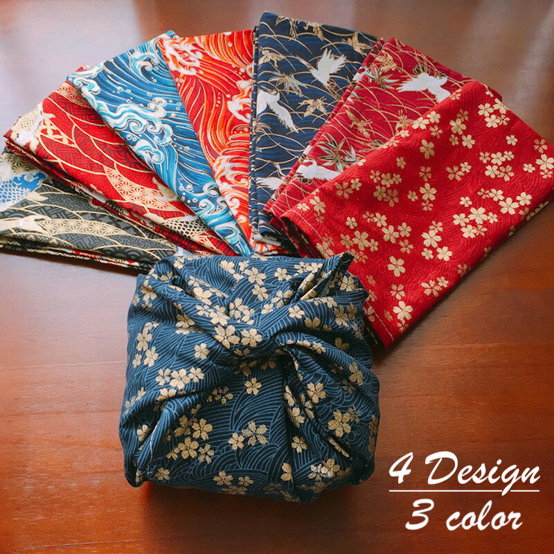 送料無料 風呂敷 スカーフ ハンカチ タオル 正方形 50cm お弁当包み 梱包 包装 花柄 和風 茶道 日用品 生活雑貨 ランチ 女性用 男性用 ランチョンマット おしゃれかわいい 雑貨 小物