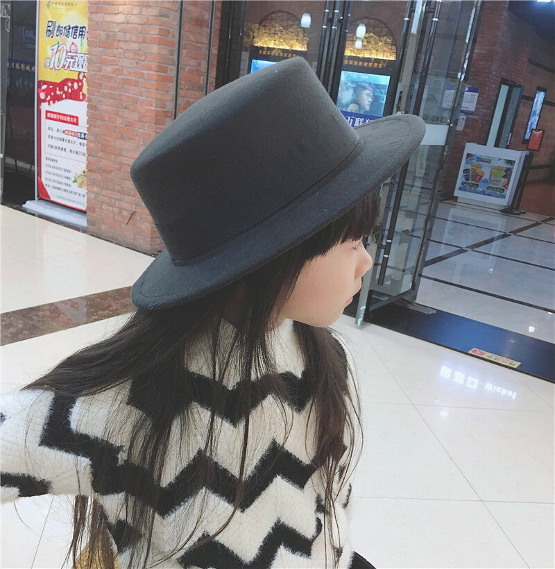帽子 フェルトハット カンカン帽 ツイード風 キッズ 子ども ベビー レディース 親...