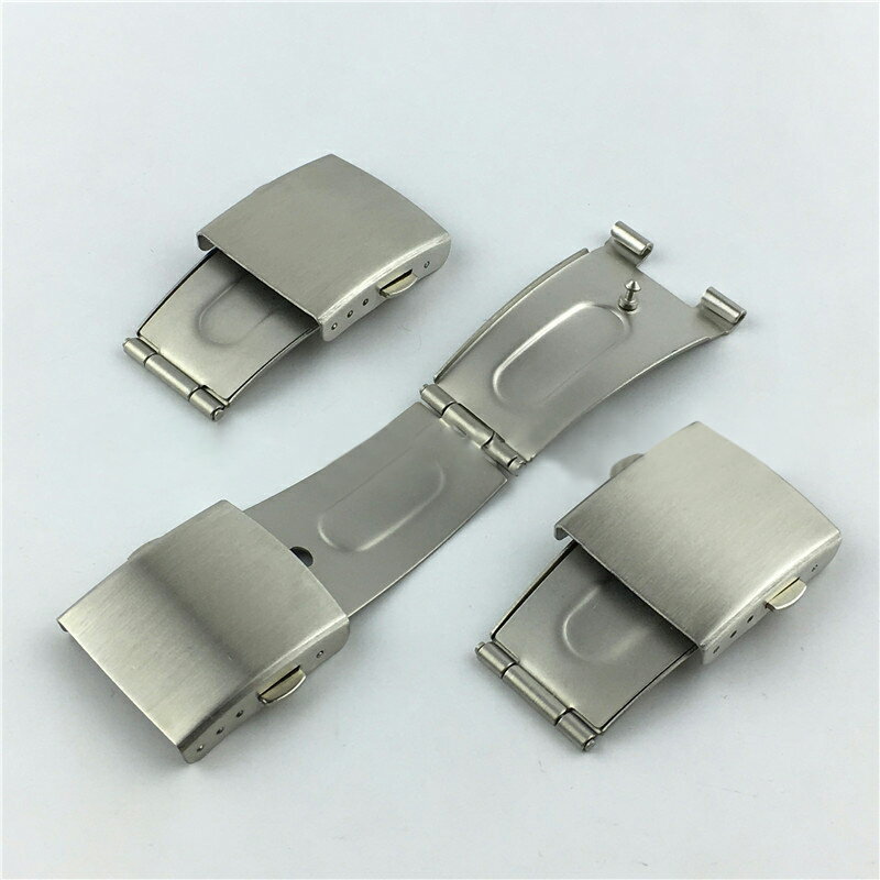 送料無料 バックル 腕時計用 2個セット ベルト バンド 替え プッシュ式 三つ折れ 片開き 尾錠 交換 パーツ レディース メンズ ユニセックス ステンレス ...