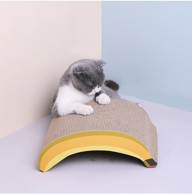 送料無料 爪とぎボード 猫用 ペット用品 お手入れ グルーミング用品 爪ケア 段ボール スクラッチボード おもちゃ ベッド バナナ くつろぐ ストレス解消 床置き 遊び道具