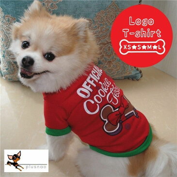 送料無料 ペットウェア ドッグウエア Tシャツ 半袖 ペット用 犬用 猫用 洋服 犬服 カットソー プリント クッキー 英字 おしゃれ 可愛い かわいい ドッグウェア キャットウェア 小型犬 犬の服 イヌ用 いぬ用 ネコ用 ねこ用 アルファベット 英語