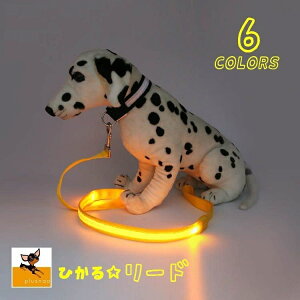 送料無料 ペット用 リード ロープ LED 光る 光るリード ペット ペット用品 ペットグッズ 犬 犬用品 愛犬 夜 夜間 安全 事故防止 お散歩グッズ 散歩 おさんぽ 120CM