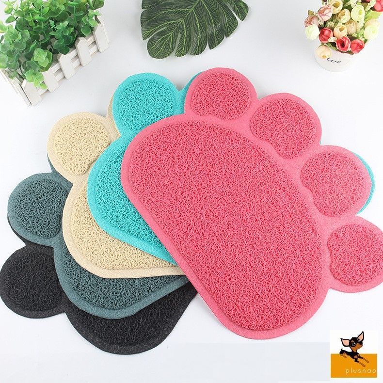 送料無料 砂取りマット トイレマット 猫砂キャッチャー 肉球型 猫 ねこ 30×40cm 猫砂パッド 滑り止め キャット ペット用品 おしゃれ かわいい キュー...