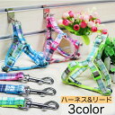 送料無料 ハーネス リード 2点セット 犬用 猫用 ペット用品 お散歩グッズ 散歩紐 胴輪 リーシュ カジュアル チェック ピンク ブルー グリーン かわいい ...