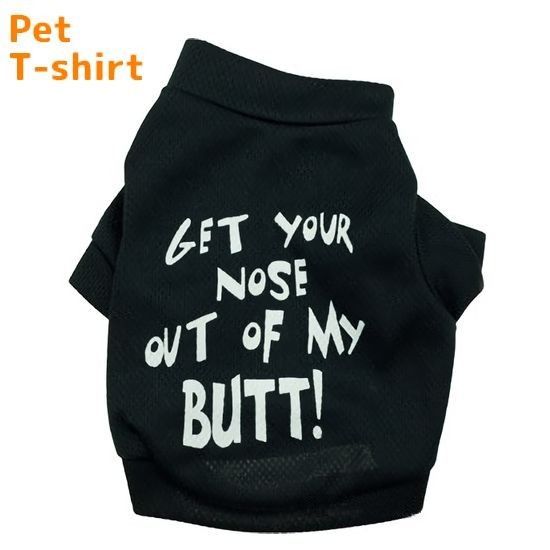 送料無料 ペットウェア Tシャツ 犬服 犬用 猫用 プルオーバー メッシュ 英字ロゴ モノトーン バ ...