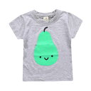 送料無料 Tシャツ キッズ ベビー 男の子 女の子 トップス プルオーバー 半袖 クルーネック スワン マカロン ドーナツ 自転車 ナシ ボーダー おしゃれ かわいい カジュアル ラウンドネック 丸首 プリント 男児 女児 赤ちゃん 子供服 3