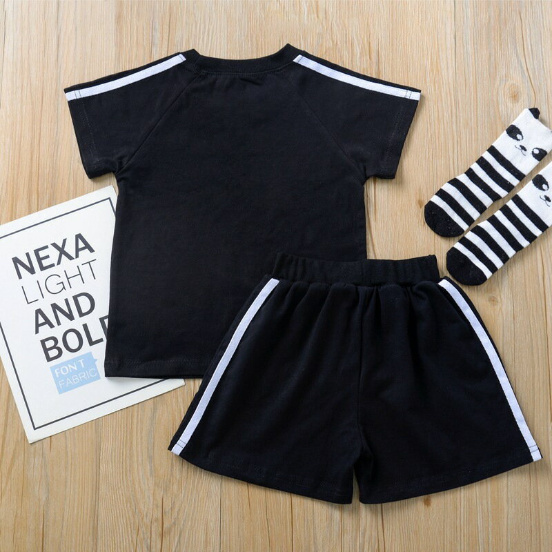 送料無料 セットアップ 上下セット 子供服 キッズ ベビー 女の子 男の子 Tシャツ ショートパンツ 2点セット 半袖 半ズボン 短パン 運動着 クルーネック トップス ボトムス プルオーバー ウエストゴム スポーツ カジュアル シンプル 女児 男児 こ