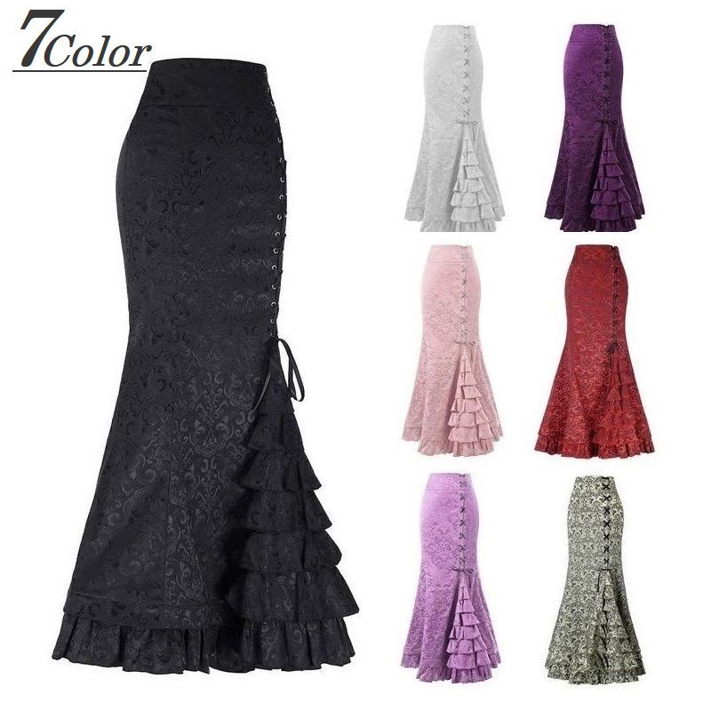 送料無料 ロングスカート マーメイド レディース マキシ丈 ロング丈 レッド ブラック グレー 可愛い おしゃれ 女子力アップ 大人女子 きっちり 上品 高級感 カラバリ豊富 プレゼント イベントのサムネイル