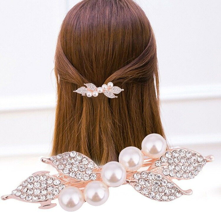 送料無料 バレッタ ヘアクリップ ヘアアクセサリー レディース ラインストーン フ...