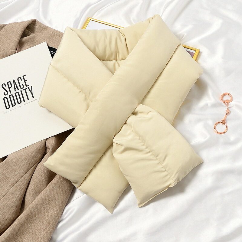 送料無料 ティペット マフラー レディース 無地 シンプル クロス 中綿 防寒 暖かい あったか ストール スヌード ネックウォーマー 保温 差し込み コンパクト 18×120cm ネイビー グレー ブラック カジュアル 通勤 通学 春 秋 冬 女性 婦人 彼女 妻 ギフト 贈り物 母の日 ホワ