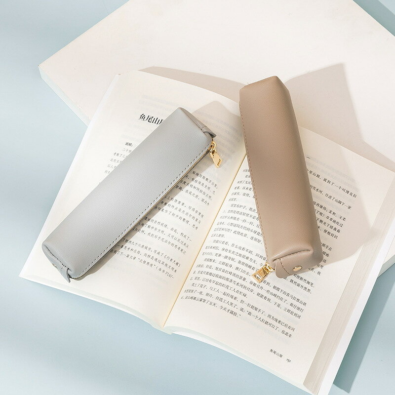 送料無料 ペンケース ペンポーチ 筆箱 文房具 コンパクト 軽量 長方形 四角 ファスナー シンプル 無地 文具 ペン入れ 文房具入れ 女の子 女性 学生 中学生 高校生 大学生 学校 持ち運び お洒落 plusnao-10294318 Plus Nao サンプル画像3