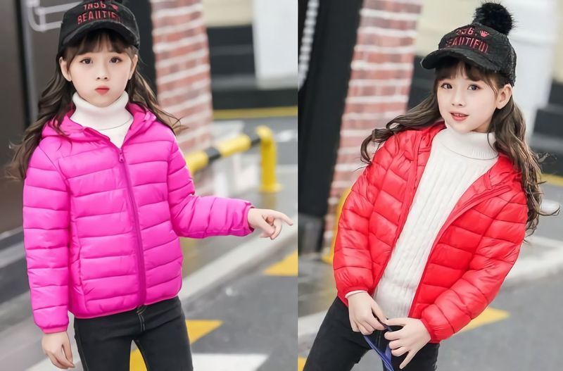 送料無料 中綿ジャケット ジャンパー 子供服 長袖 キッズ 防寒 暖かい 秋冬 フード付き ジップアップパーカー 無地 シンプル アウター 上着 ポケット ブラック ネイビー ピンク ブルー カジュアル ストリート系 普段着 着回し 合わせやすい ジュニア ベビー 男の子 女の子 男 2