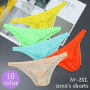 送料無料 ブリーフ ショーツ メンズ 男性 インナー 大きいサイズあり ローライズ ヒップハング 股上浅め 透け感 シースルー セクシー パンツ 肌着 アンダー...