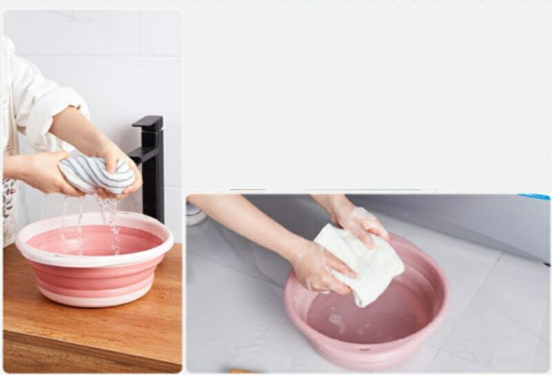 送料無料 折りたたみ洗面器 たらい シリコンバケツ たためる洗い桶 省スペース ラウンド 丸 43.5cm スクエア 四角 32cm 38cm キッチン お風呂 洗濯 掃除 足湯 洗いおけ ソフト シンク 場所を取らない 便利 簡単 持ち運び ガーデニン