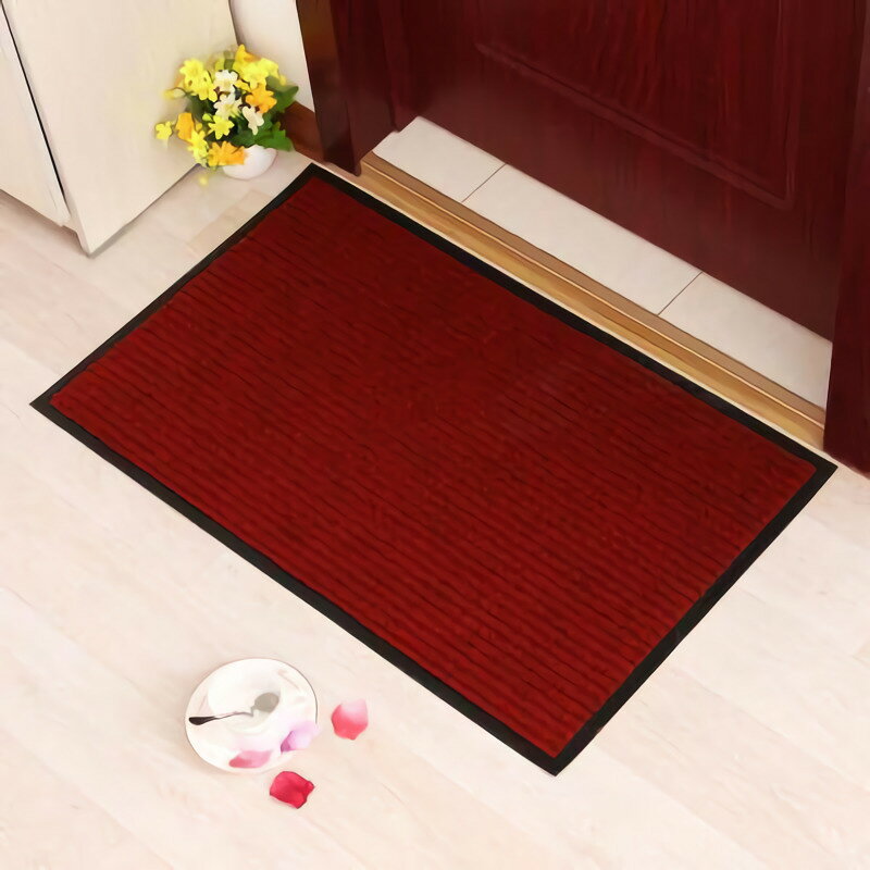 送料無料 玄関マット 吸水マット ドアマット 80×120cm カーペット 屋外 室内 洗える 滑り止め ほこり取り 泥落とし 泥除け 吸収性 衝撃吸収 お手入れ簡単 エントランス 玄関 玄関ドア シンプル ソリッドカラー [3]