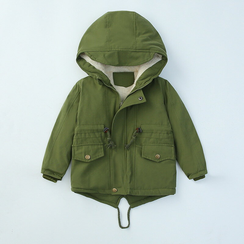 送料無料 コート 子供服 裏起毛 裏ボア フード付き 長袖 アウター キッズ ジュニア 男の子 女の子 もこもこ あったか マウンテンパーカー 前開き ジップアップ ファスナー スナップボタン おしゃれ かっこいい 袖リブ カジュアル デイリー 通園 通学 小学生 男児 女児 子ども 3